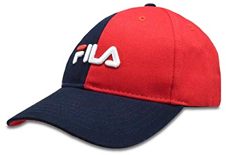 Fila Heritage Cotton Twill Strukturierte Color Blocked Cap, Marineblau / Rot, Einheitsgröße