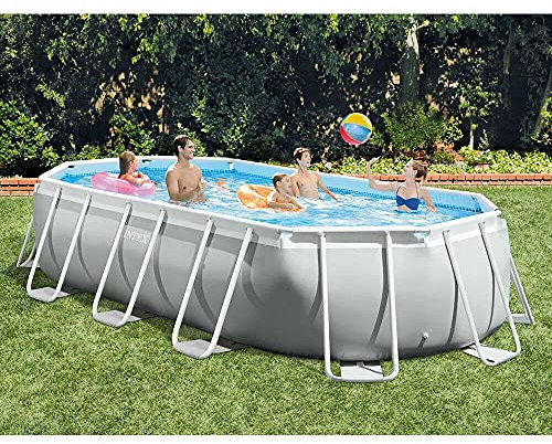 Intex Prism Frame 26796GN - Piscina galleggiante ovale, 503 x 274 x 122 cm