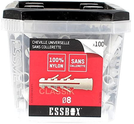 Scell-it ESSBOX de 100 Chevilles Nylon Classik 8X40
