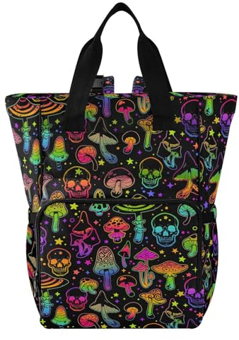 ALAZA Mochila cambiadora para bebé, bolsa de cambio de pañales, esqueleto, surfista, surf, bolsa de pañales multifuncional, gran capacidad, mochila para mamá y papá, Calaveras 242, Talla única