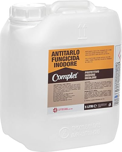 AERREGI ANTITARLO FUNGICIDA | CONFEZIONE DI ANTITARLO DA 1 LITRO O 5 LITRI | ANTITARLO INODORE E PROTETTIVO | (5 LITRI)