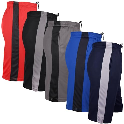 A2Z 4 Kids Garçons Lot de 5 Genou Longueur Léger Maille Sport Actif Shorts - Shorts S09 5 Pack Set 3 XS