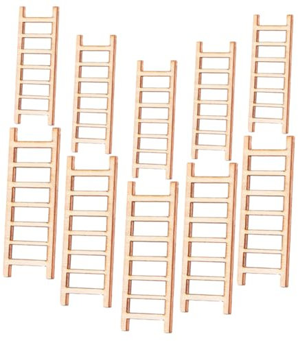 PHENOFICE Mini-échelles En Bois Décoratives 40 Pièces Pour Maison De Poupée, Échelles Miniatures Naturelles Couleur Bois, Accessoire Modélisme Jardin, Décor Miniature D’intérieur, Présent Créatif Noël