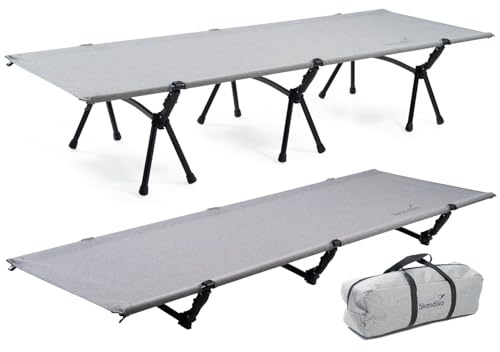 Skandika Lit de Camp Svalig | Lit de Camp Pliable, Pieds Amovibles, Hauteur réglable, Max.150 kg, 192x66 cm, léger | Lit d'appoint, lit Pliant, lit de Camping, Chaise Longue de Camping