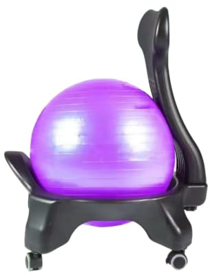 Balance Ball Posture Stol Med Anti Burst Ball | Ergonomisk sittplats träningsbollstol, 200 kg viktkapacitet for hemmakontor och klassrum