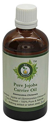R V Essential Puro de jojoba 50ml del aceite del portador (1.69 oz)- Simmondsia chinensis (100% pura y fría natural prensada) Pure Jojoba Carrier Oil