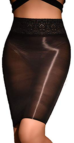 ZHER-LU Damen Wickelrock mit Taille, schmaler Rock, Midi, figurbetont, Spitzenrock, Arbeit Casual Abschlussball Rock