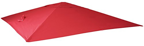 Mendler Ersatz-Bezug für Luxus-Ampelschirm HWC-A96, Sonnenschirmbezug, 3,5x3,5m (Ø4,95m) Polyester 4kg - rot