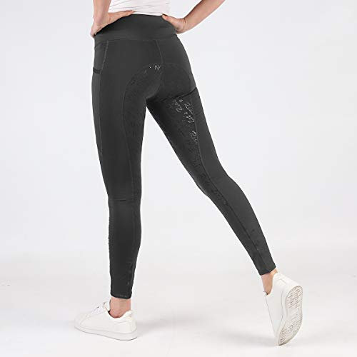 euro-star Easy Rider by - Leggings da equitazione per bambini, colore: grigio periscope