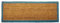 100% Natural Coir Door Mat 125 x 40cm Indoor Outdoor Non-Slip Backing Long Decorative Welcome Doormat for Hallway Foyer Dirt Trapper Large Entrance Runner [Teal Outline]