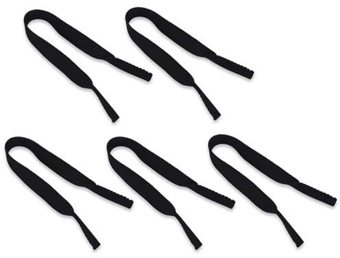 Ejoyous Silikonglasögonremmar, 5 st halkfria silikonsportglasögonband män elastisk nackremshållare snöre kedjehållare snodd flytande glasögonrem för glasögon solglasögon
