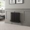 DuraTherm® 600 x 605mm Black Traditional Horizontal Designer Radiator Double Column Colosseum Cast Iron Style Central Heating Panel Radiators Rad
