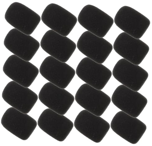 TOYANDONA 24 Piezas Fundas para Micrófono Protectores Antiviento de Esponja Accesorios para Micrófonos de Mano Estándar