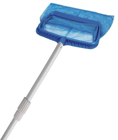 DPOOL Recogehojas Deluxe Grande con pertiga telescopica Profesional de 2 tramos 122+122 (244 Largo Total) para Piscina