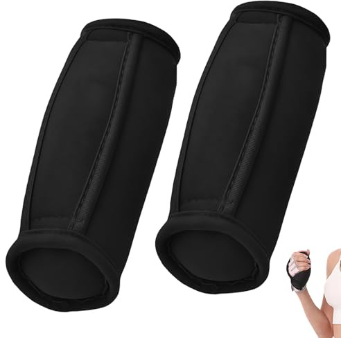 LEKEFETO Soft Hantel Set mit Handschlaufe, Handgewichte-Set, Weiche Hantel-Sets, Aerobic Hanteln, Krafttrainingsgeräte, für Aerobic, Pilates, Yoga, 1lb(Set mit 2/ Ein Paar) - Schwarz