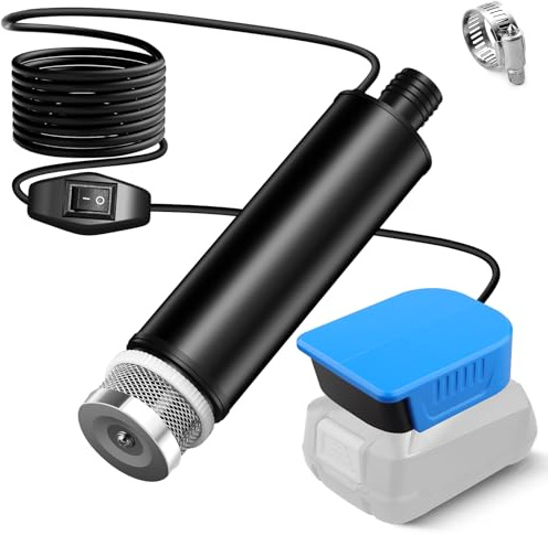 Water Pump for Bosch Pba 18V Home and Garden Battery,500GPH Submersible/Dirty Water/Suction/Flat Water,for Pool,Garden Irrigation,Car Wash,Puddle,Camping,Cellar(No Battery)