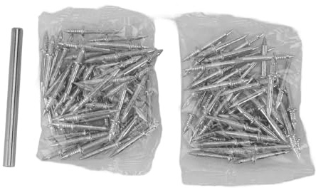 HPZIHUIT 100 pièces Double plinthe fil sans couture clou Fixation sécurisée métal Double extrémité plinthe clous avec manchon Tube