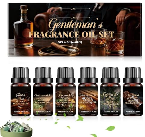Aceites Aromáticos Para Difusor – Recambio De Ambientador De Larga Duración De 6 Piezas, Aromas Aromáticos Premium | Ideal para hacer velas, humidificadores, jabón, productos para el cabello, baño, sa
