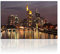 Leinwandbild Frankfurt Skyline bei Nacht 80x120cm. Wandbild auf Keilrahmen. Geschenkidee Modern. Qualität aus Deutschland.