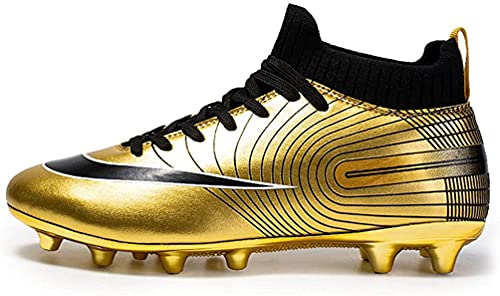 WOWEI Fußballschuhe Herren High Top Spike Cleats Athletics Spikes Professionelle Fußballschuhe Kinder Trainingsschuhe Turnschuhe Sport Fußball Stiefel Wettkampf (Hoch Stil 8, EU41)