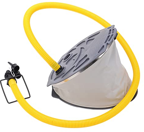 Joyzan Fußluftpumpe, Schlauchboot Pumpe, tragbar, Faltenbalg, Fußsport, aufblasbare Pumpe, Kajak, Schwimmboot, einfach aufzublasen und zu entleeren, zum Angeln, Schwimmring