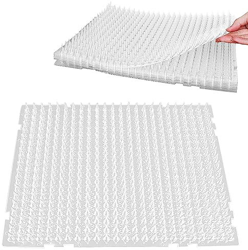 8 st kattskrämma för utomhusbruk, 42 x 33,8 cm plast kattförsvar, trädgård, dorngaller mot katter, djurskrämma Scat Spike matta