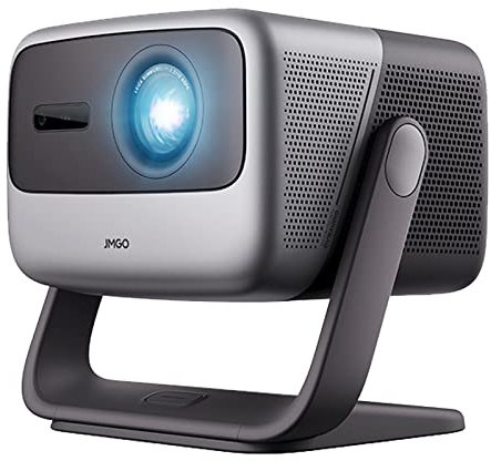 JMGO N5 Ultra 4K Projector, Qualas32 Triple Laser 5200 ISO Lumen, 0.88~1.7:1 Throw Ratio, 2x12.5W Stereo Speaker, MT9681 4GB 128GB, Android Chinese OS with KD3 Google TV Stick