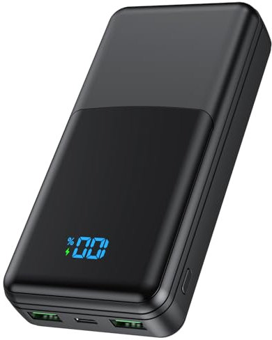 Coblob Power Bank 27000mAh, Tragbare Power Bank USB C 30W Schnellladung Powerbank mit LED Display Externer Handyakku mit 3 Ausgängen & 2 Eingängen für Smartphones, Tablets, AirPods und mehr