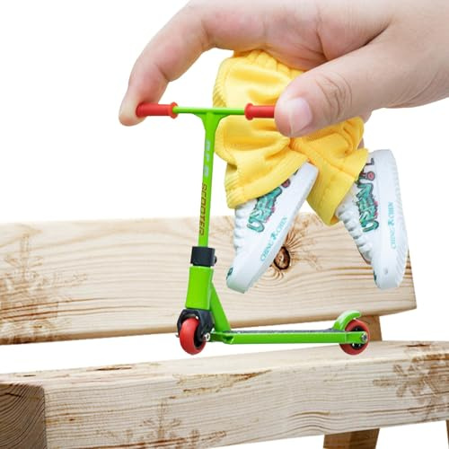Finger Boards Set - Skateboard and Scooter Ramp Set, Accessories | Interactive Toys with Shoes, Trousers and Alloy Tools, Motion Set D