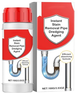 Agente di dragaggio per tubi, detergente per tubi di scarico, detergente ad azione rapida, per bagno, cucina, lavandino, vasca da bagno, pavimento, fognatura