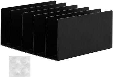 Generico Organizador de archivos de escritorio, separadores verticales metálicos para documentos | Carpetas para facturas, oficina, casa, escritorio, archivos, correo, tableta