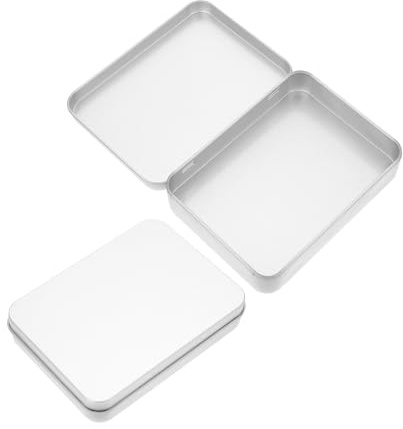 Didiseaon 2 pièces Boîte Rangement Petit Format avec Couvercle Étanche Boîte Cadeau Tôle pour Bijoux Café Bonbons et Objets