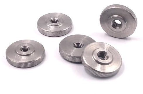 Rändelmuttern DIN 467 - niedrige Form - Edelstahl V2A A2 (M4, 10 Stück)