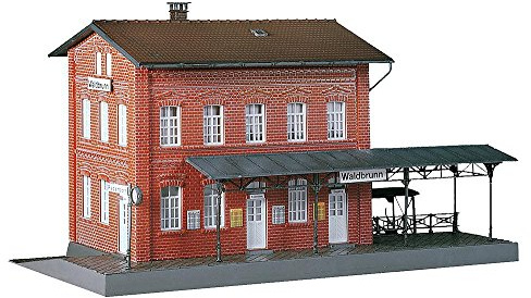 Faller Stazione ferroviaria Waldbrunn Modellino con 82 Pezzi 240 x 125 x 135 mm I Modelleisenbahn Accessori H0 Costruzione I Modelleisenbahn H0 Stazione Ferroviaria