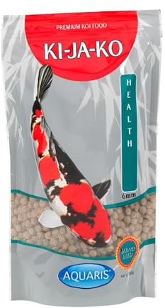 KI-JA-KO Health Mangime per carpe koi – 3 kg / 6 mm. Cibo con Actigen, inulina, aglio e prebiotici – supporta un metabolismo sano e le difese immunitarie. Alimento completo per koi e cibo per pesci.