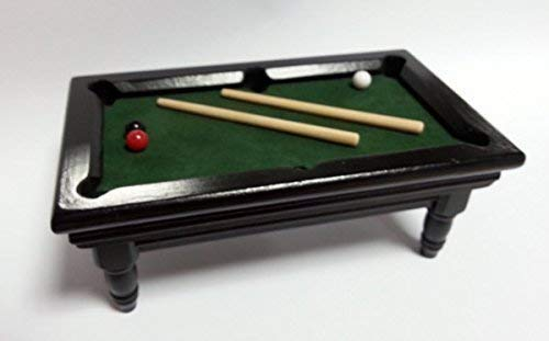 Unbekannt Creal 30708 Billard Tisch mit 3 Kugeln und 2 Queues 1:12 für Puppenhaus