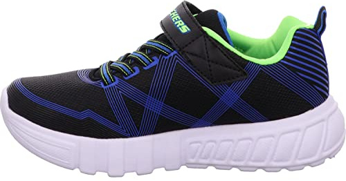 Skechers Flex-glow, Scarpe da ginnastica Bambini e ragazzi, Nero Black Blue Lime Bblm, 34 EU