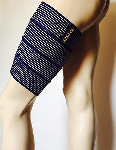 elastrap Bande Bandage de compression lymphoedeme Lymphologie Maladie de la lymphe - Manchons Corps Pied Cheville Jambe Cuisse Bras Mains Coude (BANDE CUISSE BLEU 180x7,5 cm)