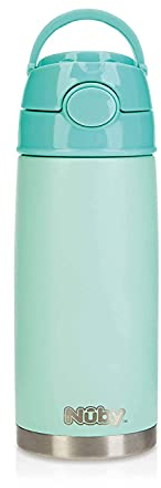 Nûby - Pastel Stainless Steel Thermos Mug - 420 ml - 2 Years +, Green