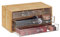 Relaxdays Kosmetik Organizer, 3 Schubladen, Make Up & Schmuckaufbewahrung, HBT 15x30x17,5cm, Bambus Schubladenbox, Natur, PS, 1 Stück
