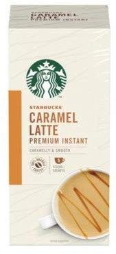 Starbucks Mezcla de café con leche caramelo, paquete de 5 x 6
