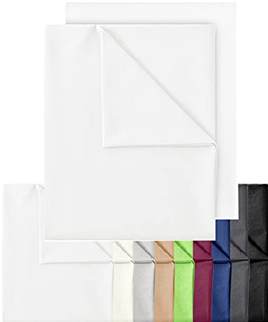 GREEN MARK Textilien 2er Pack Klassische Bettlaken Betttuch Laken Leintuch Haustuch 100% Baumwolle ohne Gummizug vielen Größen und Farben Größe: 150x250 cm, weiß