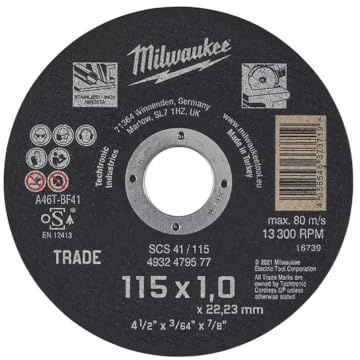 Milwaukee 115 mm Stainless Steel Blade Box with 10 4932478997
