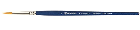 Escoda Watercolor Paint Brush Set, Synthetic, Pointed Round, No. 4