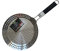 daniplus Grillpfanne gelocht mit Klappgriff, Ø ca. 30cm, Edelstahl perfekt als Grilltablett für Fleisch, Fisch, Meeresfrüchte, Gemüse
