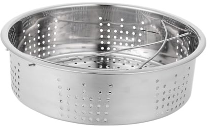 WATIIFUFU Dampfgarbe aus Edelstahl mit Doppelgriffen und Gleichmäßig Verteilten Löchern Hitze und Kältebeständig für Küche und Dampftöpfe Geeignet