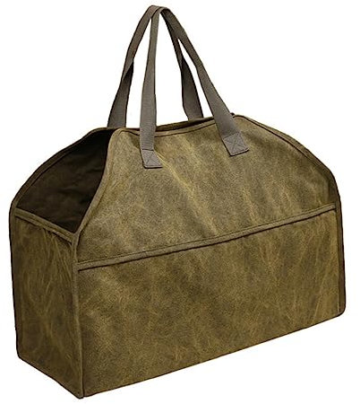 EPIGEIST Toile Pour Bois De Chauffage Panier De Transport Fourre-tout Pour Bois De Chauffage De Rangement Pour Tas De