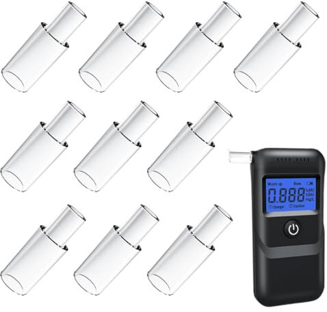 WUSJCOF 10 Piezas Boquillas Profesionales de Repuesto para Alcoholímetro/Alcoholimetro/Alcolimetro