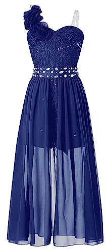 Moggemol Robe De Fête pour Fille Ensemble Robe Bustier Dentelle À Fleurs De Demoiselle D Honneur pour Enfant Mariage Soirée Bal