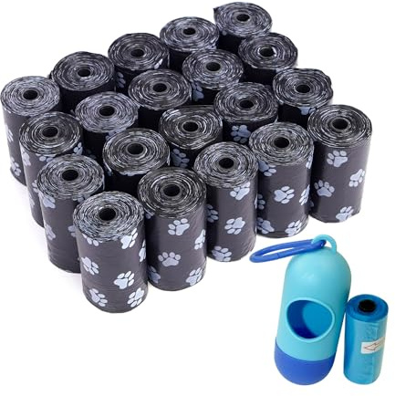 Bolsas Caca Perros Bolsa para Excrementos de Perro 22x34cm con Dispensador Resistentes Impermeables Bolsas Higiénicas y Antifugas para Paseos con Perros Pack de 10 rolls 200 Bolsas (2)